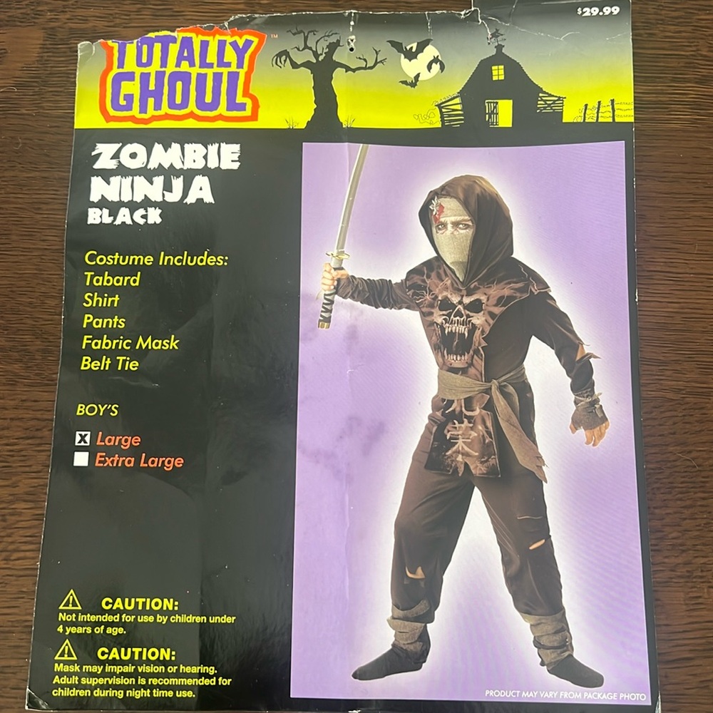 Zombie Ninja Boy’s Halloween Costume - Large